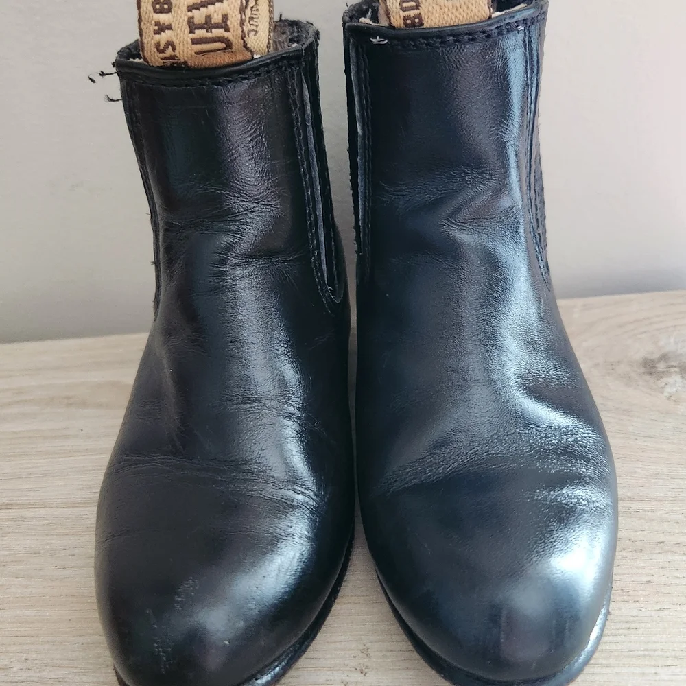 Botas Cuevas Black‎ Leather Chelsea Boots Kids Size 9